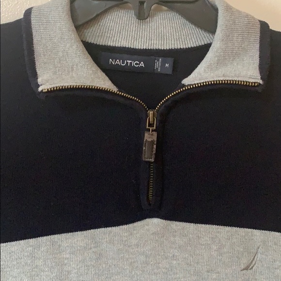 Nautica Men’s Quarter Zip Up Pullover Sweater - Picture 4 of 4